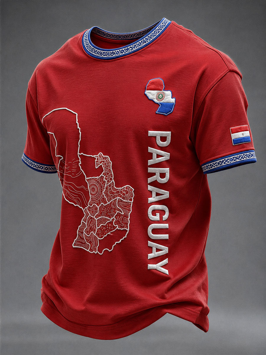 Men's Paraguay Football Short Sleeves T-shirt