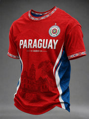 Men's Gift For Paraguay Football Fans Casual Tee
