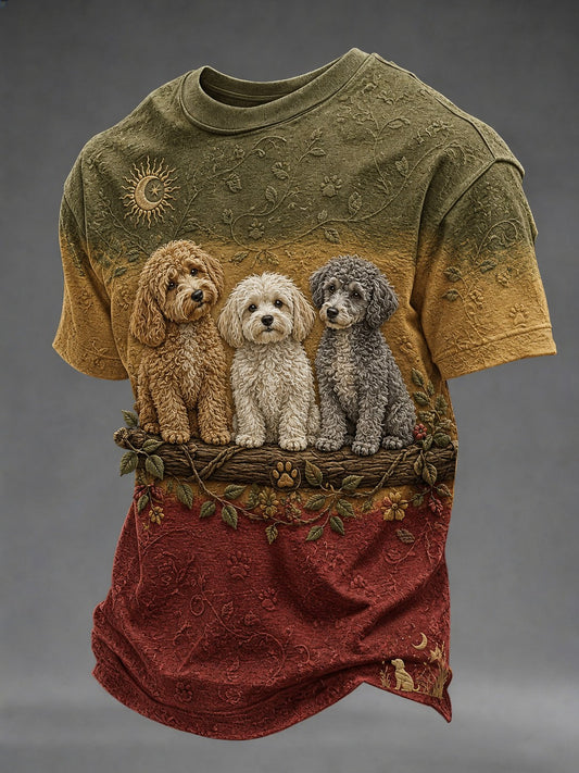 Men's Dog Printed T-shirt