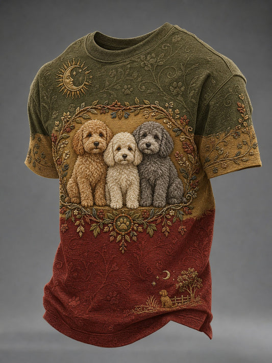 Men's Dog Printed T-shirt
