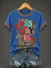 Women's His Way Is Better Print Casual Tee