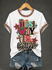 Women's His Way Is Better Print Casual Tee