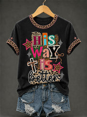 Women's His Way Is Better Print Casual Tee