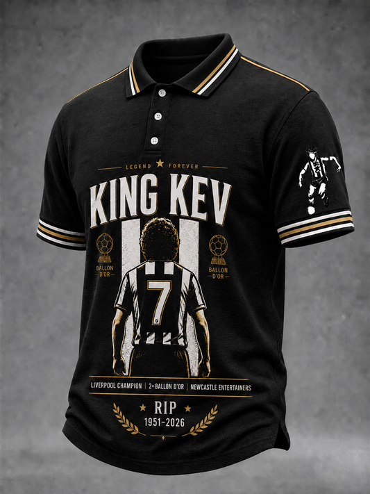 Men's England Football Lover Legend King Kev Rip Printed polo shirt