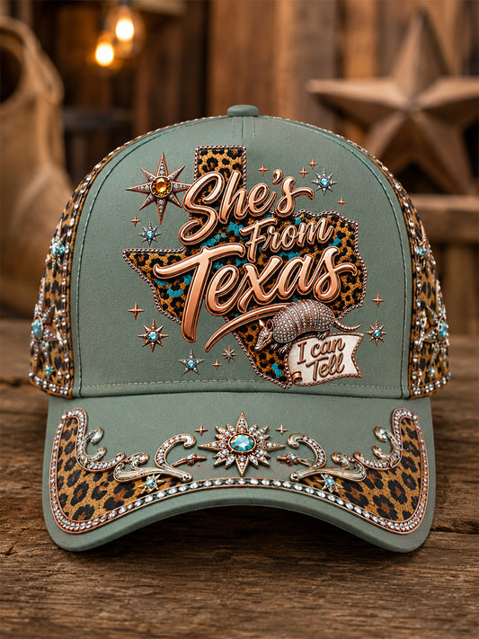 Unisex She's From Texas I Can Tell Print Hat