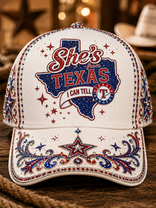 Unisex She's From Texas I Can Tell Print Hat