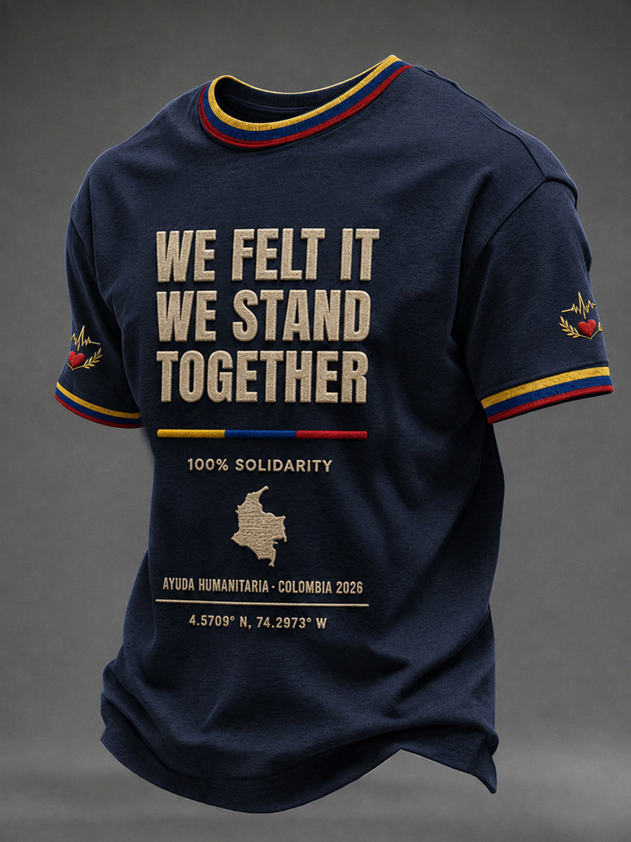 Men's Earthquake Support Pray For Colombia Short Sleeve T-shirt