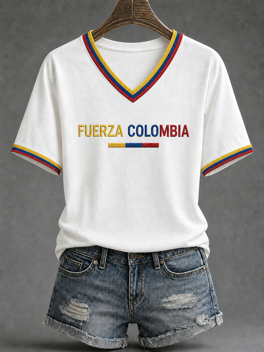 Women’s Fuerza Colombia Printed Casual T-Shirt