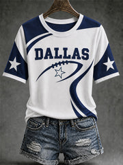 Women's Football Gameday Gift For Football Fans Casual Tee