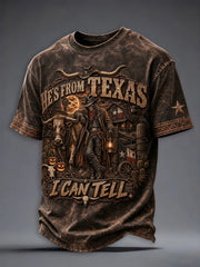 Men's Texas Halloween Printed T-shirt