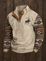 Men's Retro Western Printed Sweatshirt