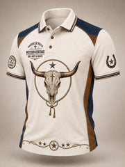 Men's Rooted In Faith Western Bull Skull Shirt