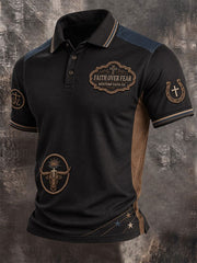 Men's Faith Over Fear Western Bull Skull Shirt