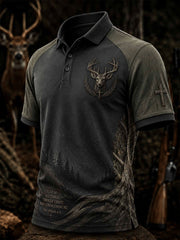 Men's Vintage Traditional Reindeer Pattern Western Shirt