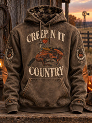 Men's Western Halloween Art Printed Hoodie