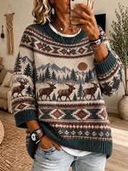 Women's Cozy Knit Western Sweater