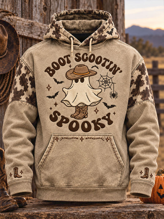 Men's Western Halloween Art Printed Hoodie