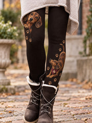 Women's Fall/Winter Floral Art Printed Leggings