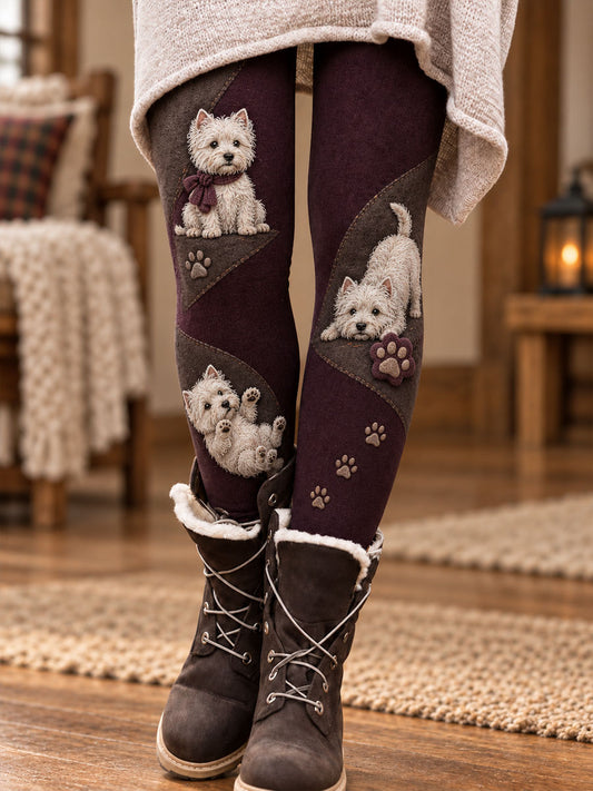Women's Fall/Winter Animal Floral Art Printed Leggings
