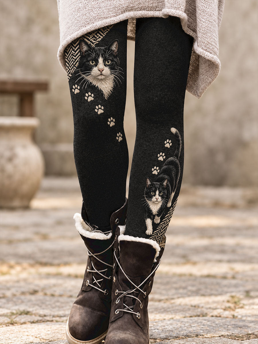 Women's Fall/Winter Animals Floral Art Printed Leggings