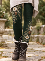 Women's Fall/Winter Floral Art Printed Leggings