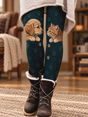 Women's Fall/Winter Animals Floral Art Printed Leggings