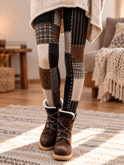 Women's Fall/Winter Art Printed Velvet Leggings