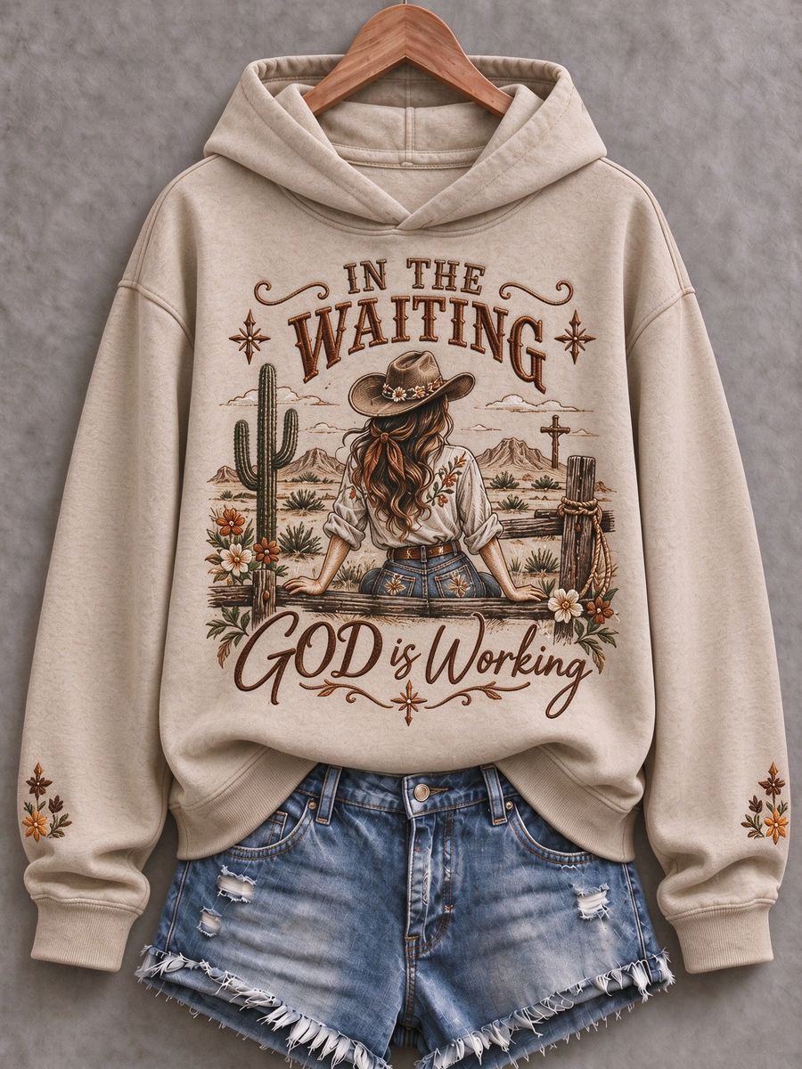 Women's Western Faith Lover Printed Regular Sweatshirt