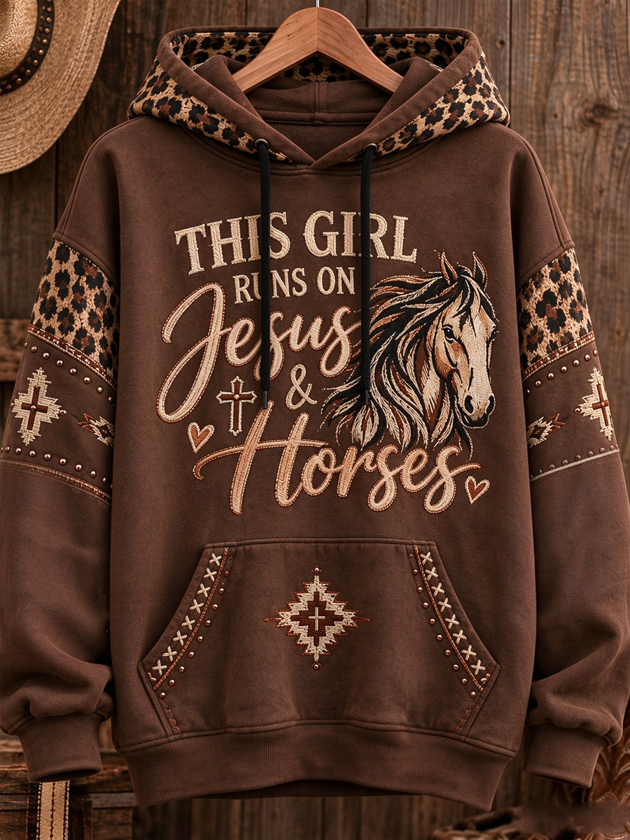 Women's Western Faith Lover Printed hoodie