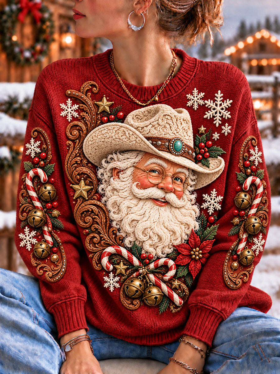 Women's Western Santa Claus Tops