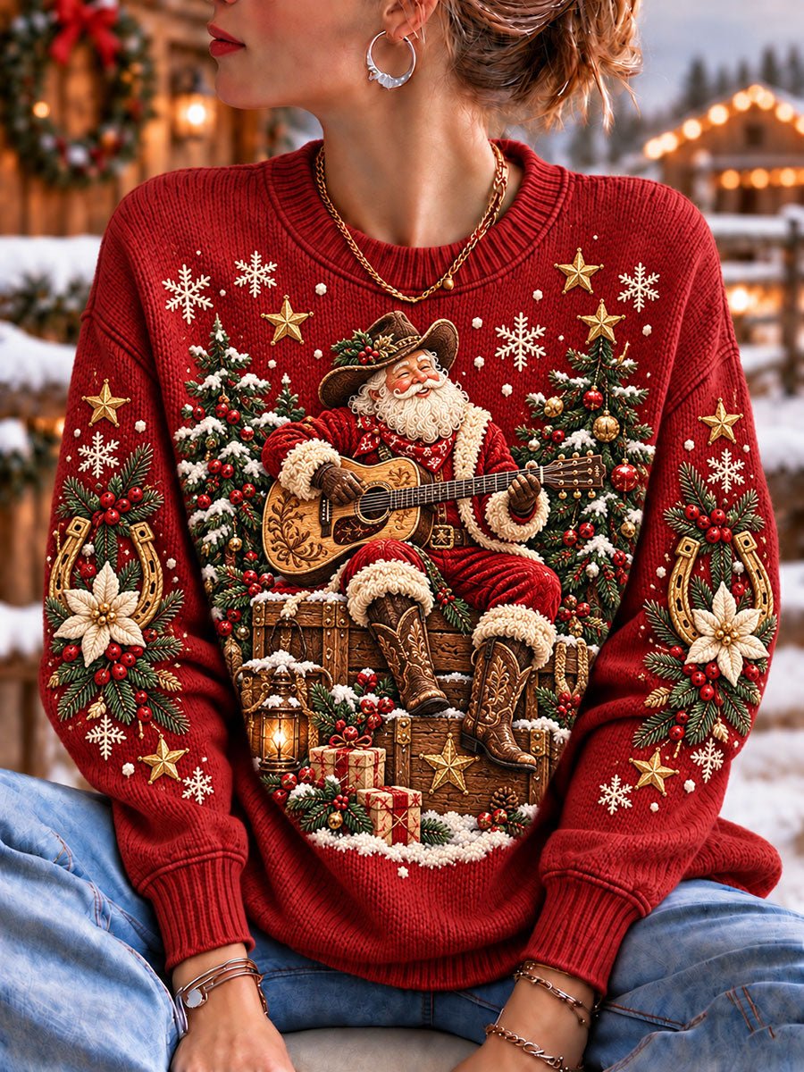 Women's Western Santa Claus Tops