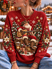 Women's Western Santa Claus Tops