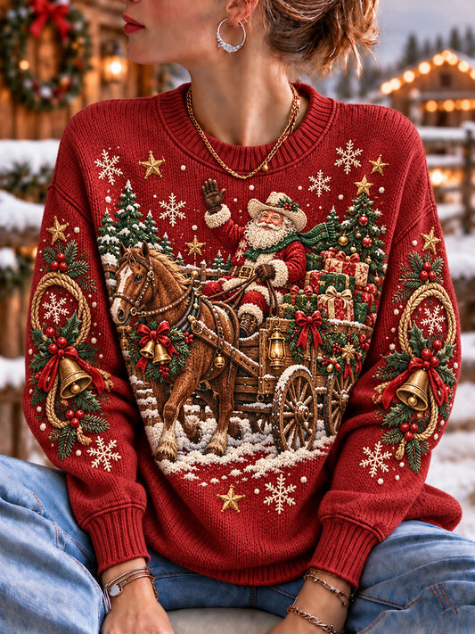 Women's Western Santa Claus Tops