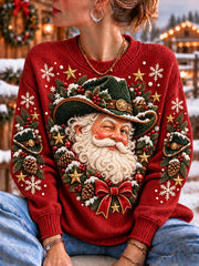 Women's Western Santa Claus Tops