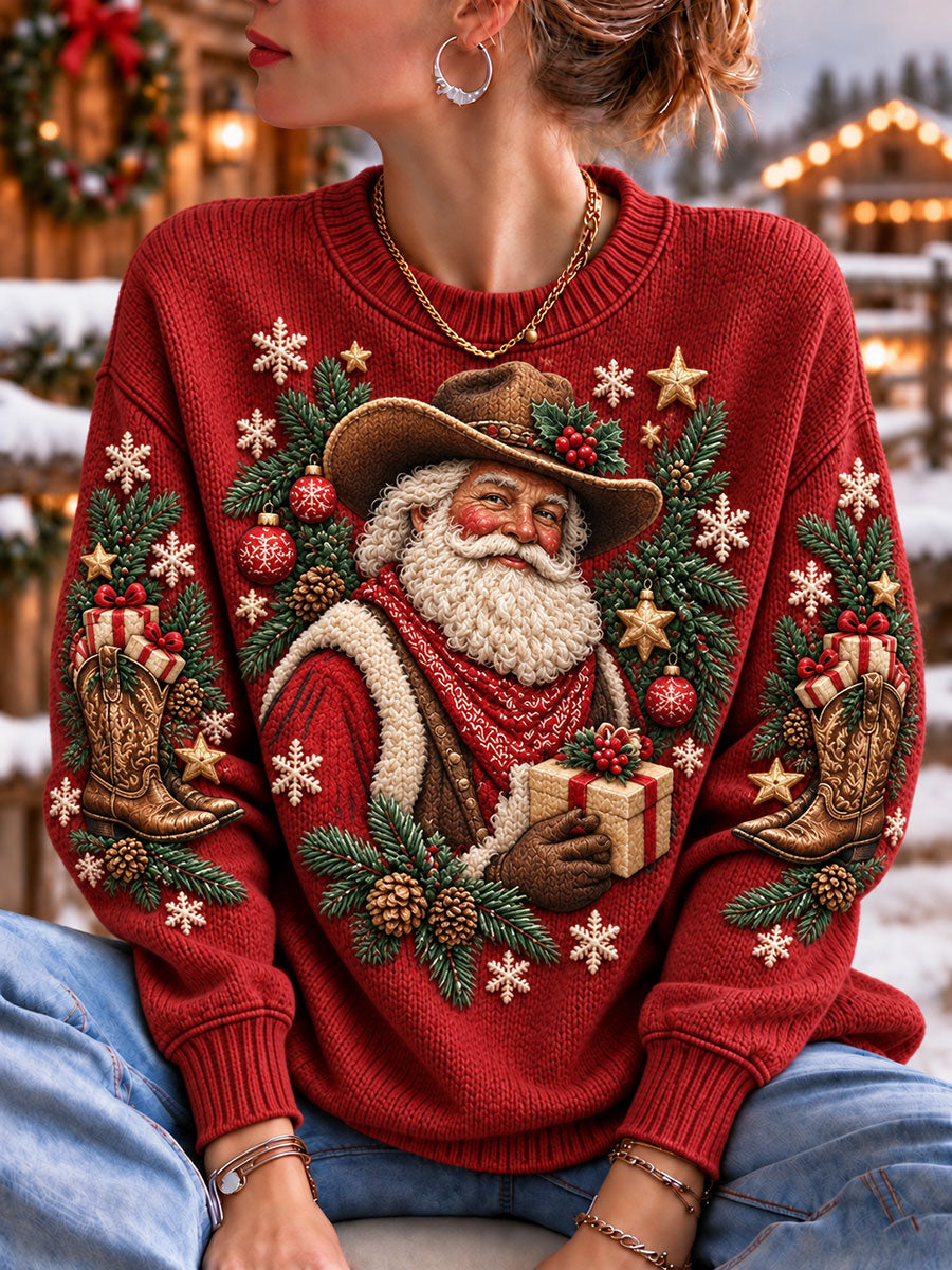 Women's Western Santa Claus Tops