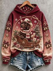 Women's Western-Style Christmas Labrador Hoodies