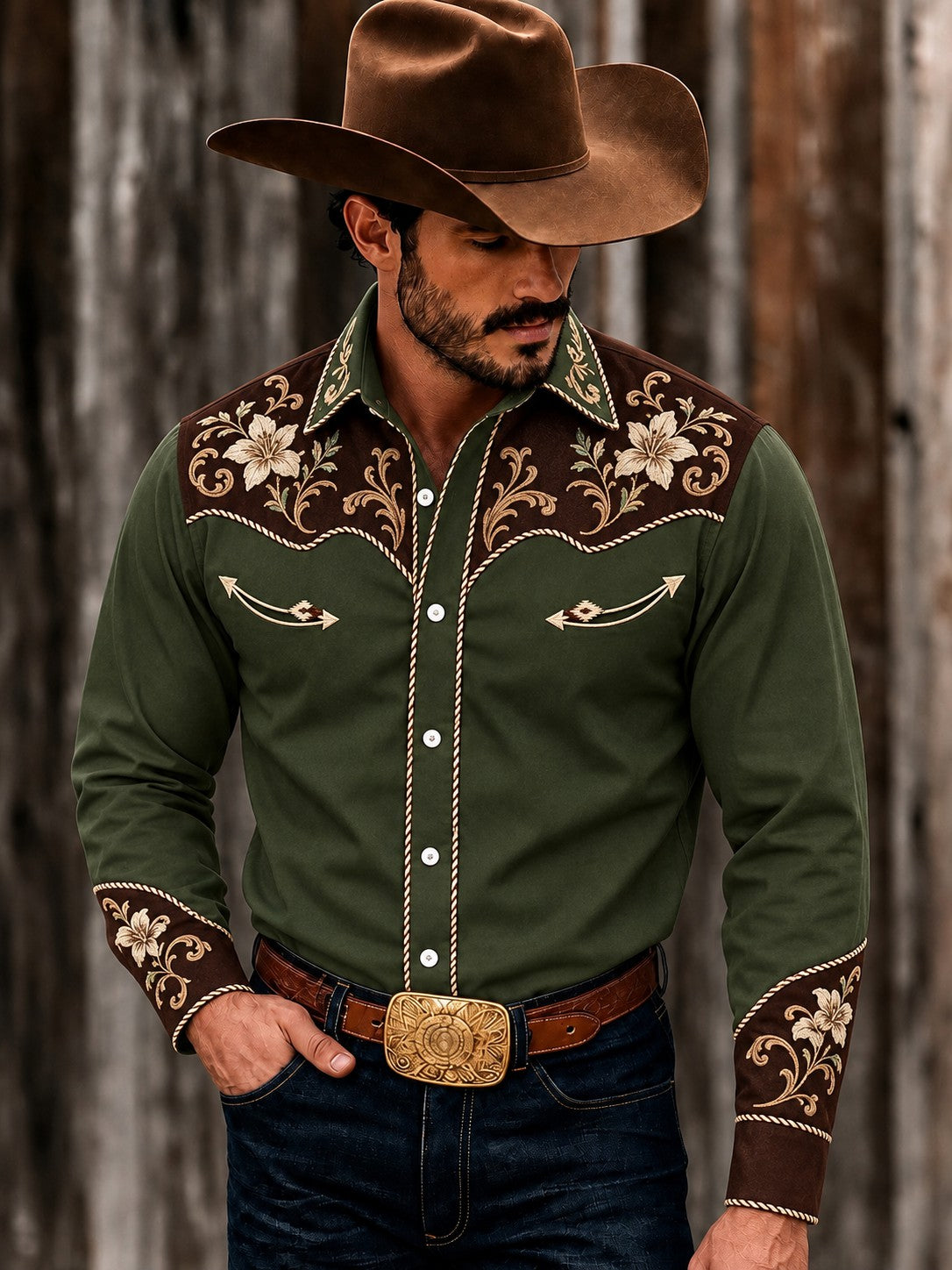 Men's Vintage Western Shirt