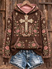 Women's Western Cross Faith Hoodies