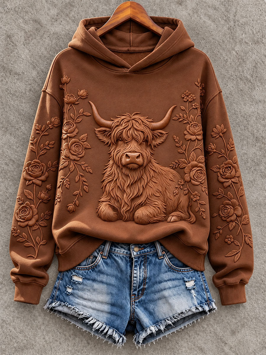 Women's Western Highland Cattle Regular Hoodie