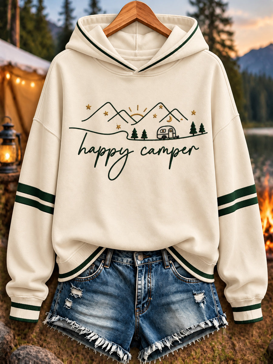 Women's Camping Print Sweatshirt