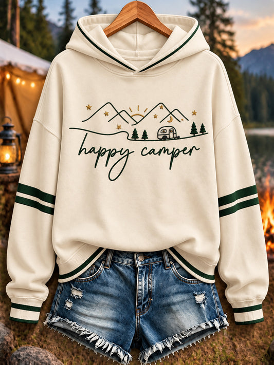 Women's Camping Print Sweatshirt