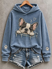 Women's Cute French Bulldog Hoodie