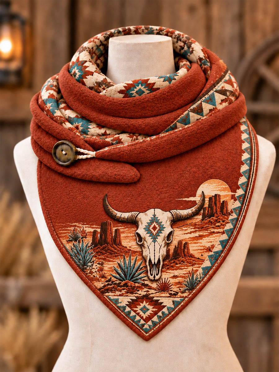 Retro Western Triangle Scarf