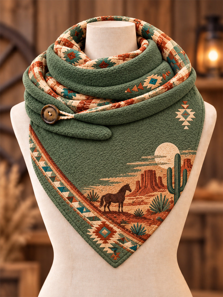 Retro Western Triangle Scarf