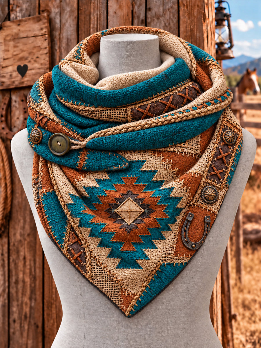 Retro Western Triangle Scarf